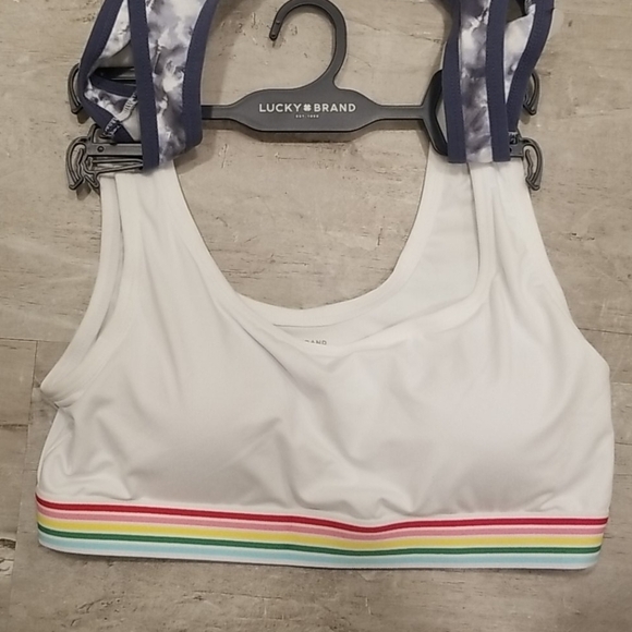 💕LUCKY BRAND💕 Padded Bra Set (2 Pack) ~ Logo Graphic Medium M NWT - Picture 3 of 12